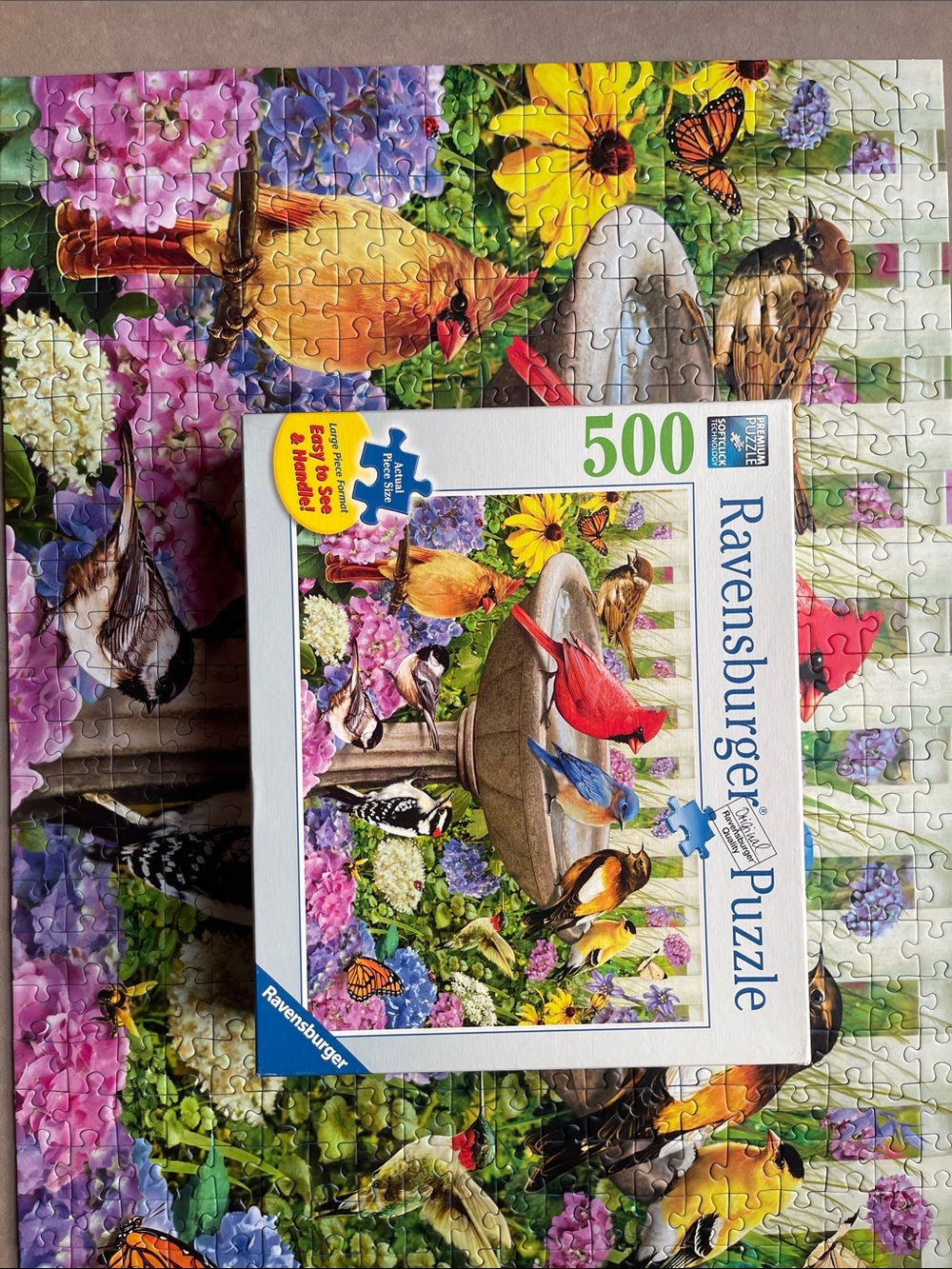 Ravensburger 500 large piece flower and birds puzzle